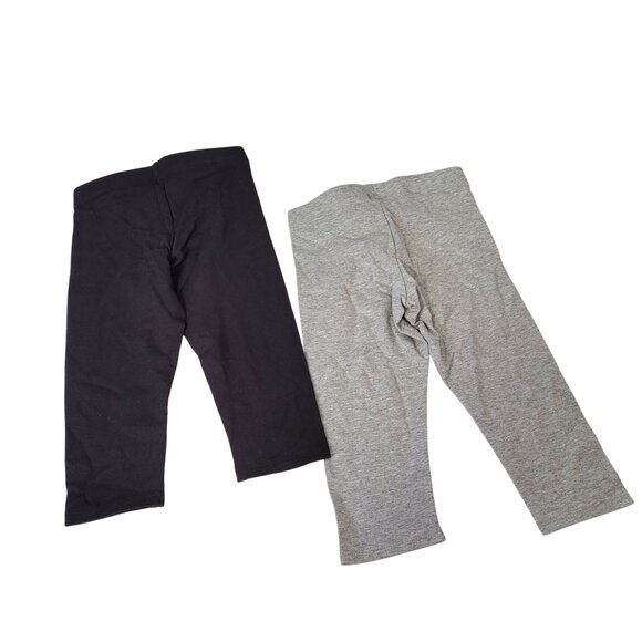 Members Mark Girls Capri Leggings 2-Pack Black & Gray Size 4/5 - Picture 2 of 5
